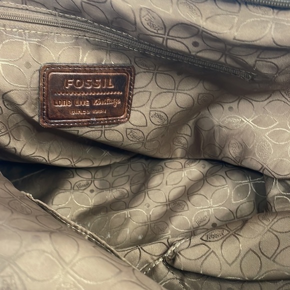 Fossil Bronze Metallic Large Hobo Tote - Picture 10 of 17